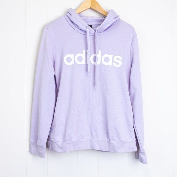 adidas Lavender Purple Hoodie with Pocket, Size Large - Picture 11 of 11